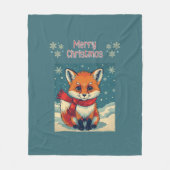 Couverture Polaire Cozy Christmas Fox Fleece Blanket (Devant)