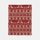 Couverture Polaire Cozy Christmas Knit Pattern Blanket (Devant)