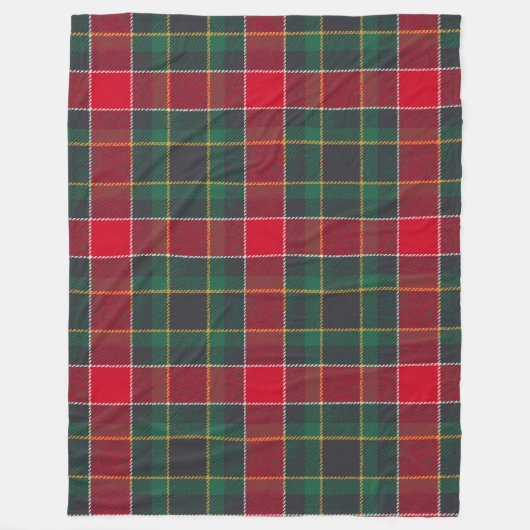 Couverture Polaire Cozy Christmas Tartan in Red and Green (Devant)