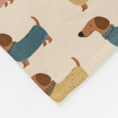 Couverture Polaire Cozy Dachshund Sweater Pattern (Coin)