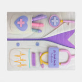 Couverture Polaire Cozy Doctor Blanket – Heart & Healing Design (Devant (Horizontal))