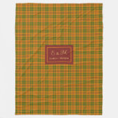 Couverture Polaire Cozy Fall Plaid Blanket Personalized Farmhouse (Devant)