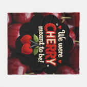 Couverture Polaire Cozy knitted-style typography and adorable cherry  (Devant (Horizontal))