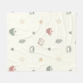 Couverture Polaire Cozy Tea Books Candle Pattern Soft (Devant (Horizontal))