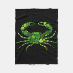 Couverture Polaire Crabe Irlandais Chanceux Trèfle Vert Shamrock - St