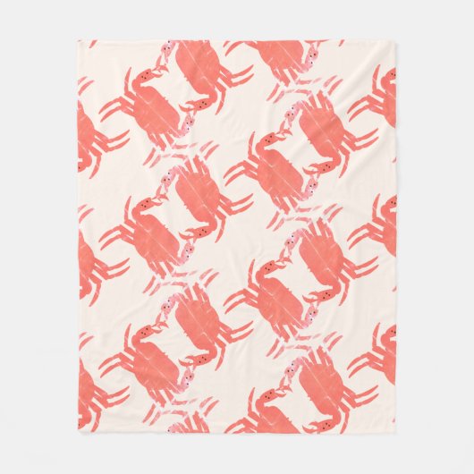 Couverture Polaire Crabe Ocean Beach Motif de la créature marine (Devant)