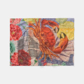 Couverture Polaire Crabe Plage Nautique Art de la mer (Devant (Horizontal))