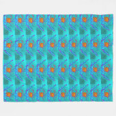 Couverture Polaire Crabes Cool d'art sous-marin balnéaire (Devant (Horizontal))