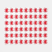Couverture Polaire Crabes rouges Baltimore Maryland Beach Blanche (Devant (Horizontal))