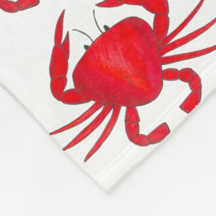 Couverture Polaire Crabes rouges Baltimore Maryland Beach Blanche