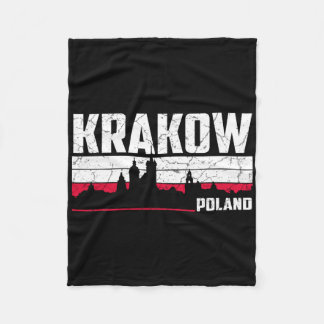 Couverture Polaire Cracovie Skyline Pologne