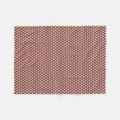 Couverture Polaire Cranberry et White Polka Dot (Devant (Horizontal))
