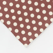 Couverture Polaire Cranberry et White Polka Dot (Coin)