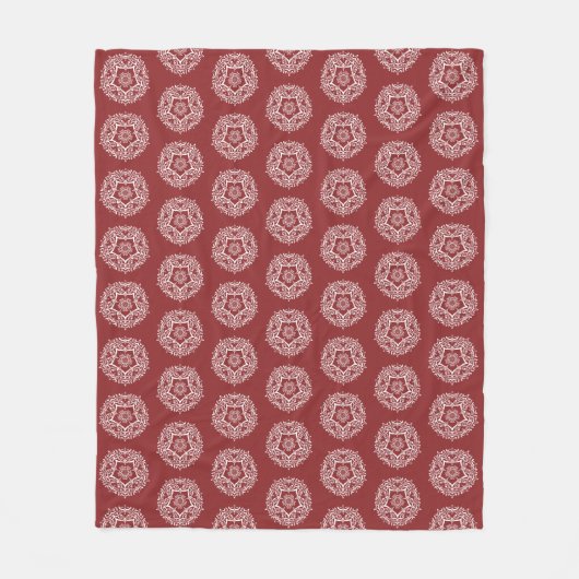 Couverture Polaire Cranberry Mandala (Devant)