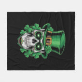 Couverture Polaire Crâne à sucre St Patrick Day Shamrock chanceux (Devant (Horizontal))