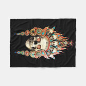 Couverture Polaire Crâne avec la coiffe tibétaine (Devant (Horizontal))