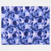 Couverture Polaire Crâne bleu foncé (Devant (Horizontal))