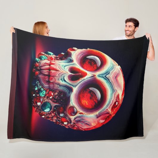 Couverture Polaire Crâne de la Géode rouge (En situation)