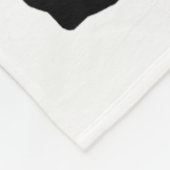 Couverture Polaire Crâne de licorne noir et blanc (Coin)