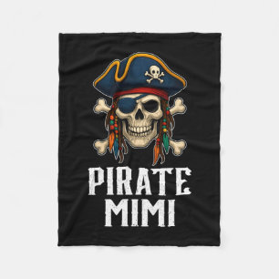 Couverture Polaire Crâne drôle pirate mimi jolly roger os croisés