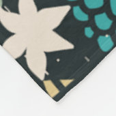 Couverture Polaire Crâne en fleurs (Coin)
