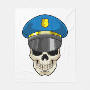 Couverture Polaire Crâne en tant qu'officier de police avec casquette