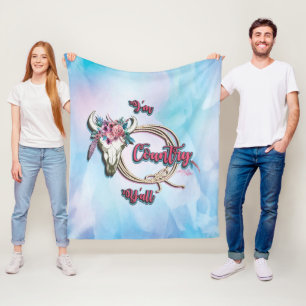 Couverture Polaire Crâne et corde de vache