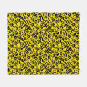 Couverture Polaire Crâne et motif d'os croisés (Devant (Horizontal))