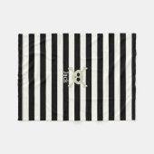 Couverture Polaire Crâne et os croisés Blancs noirs Enfants (Devant (Horizontal))