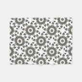 Couverture Polaire Crâne Humain Effrayant Mandala (Devant (Horizontal))