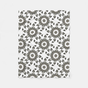 Couverture Polaire Crâne Humain Effrayant Mandala