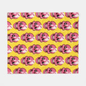 Couverture Polaire Crâne mignon Avec Des Fantômes Dans Les Sockets Oe (Devant (Horizontal))