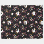 Couverture Polaire Crâne sombre et oiseau sombre (Devant (Horizontal))