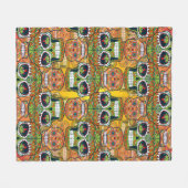 Couverture Polaire Crânes à sucre (Devant (Horizontal))
