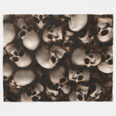 Couverture Polaire Crânes Blanche Ceinture (Devant (Horizontal))