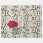 Couverture Polaire Crânes - Bone White et Bat Black (Devant (Horizontal))