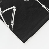 Couverture Polaire Crânes dansant noir (Coin)