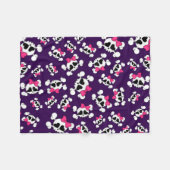 Couverture Polaire Crânes et arcs pourpres d'amusement (Devant (Horizontal))