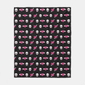 Couverture Polaire Crânes et coeurs (Devant)