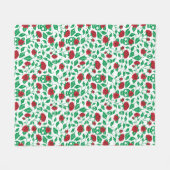 Couverture Polaire Crânes et roses de Frida Kahlo | (Devant (Horizontal))