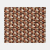 Couverture Polaire Cranes japanese, Tan, Rust & Chocolate Brown (Devant (Horizontal))