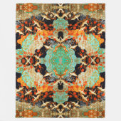 Couverture Polaire CRANES VOLONTAIRES AVEC FLEURS PRINTEMPS Floral ja (Devant)