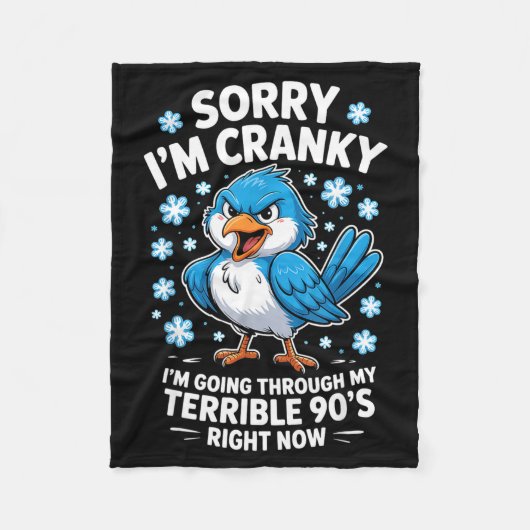 Couverture Polaire Cranky Bird Terrible 90s Funny Quote Design  (Devant)