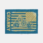 Couverture Polaire Cranky Car Engine Crankshaft Lover Mechanics Fathe (Devant (Horizontal))