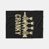 Couverture Polaire Cranky Car Engine Crankshaft Lover Mechanics Fathe (Devant (Horizontal))