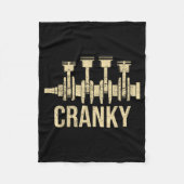 Couverture Polaire Cranky Car Engine Crankshaft Lover Mechanics Fathe (Devant)