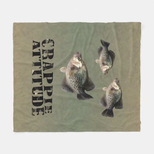 Couverture Polaire Crappie Attitude Amusante Pêche (Devant (Horizontal))