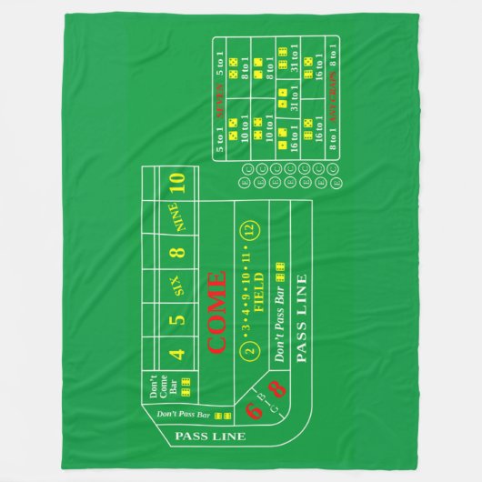 Couverture Polaire Craps - Blanche de table avec conception de table  (Devant)