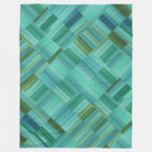 Couverture Polaire Cravate Aqua Green et Blue Blocks (Devant)