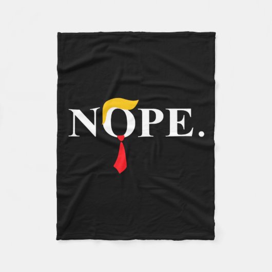 Couverture Polaire Cravate rouge Trump Wig Drôle Anti Trump Cadeau (Devant)